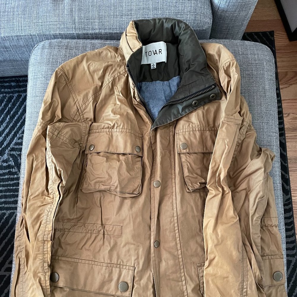 Tovar Mens Raincoat in Gold